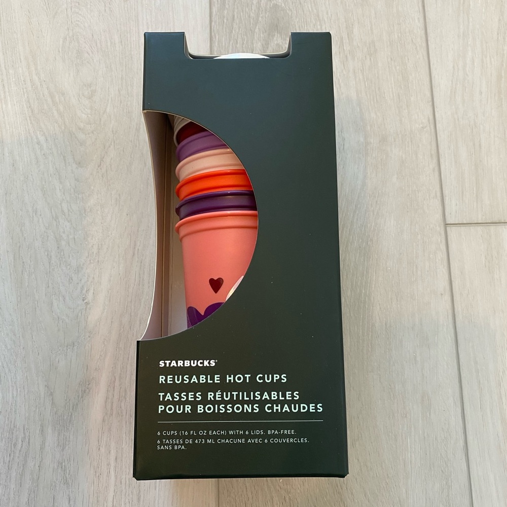 Starbucks valentines hot cold cops reusable ❤️